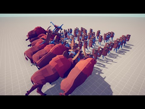 10x GIANT BISON vs 100x UNIT - Totally Accurate Battle Simulator - TABS