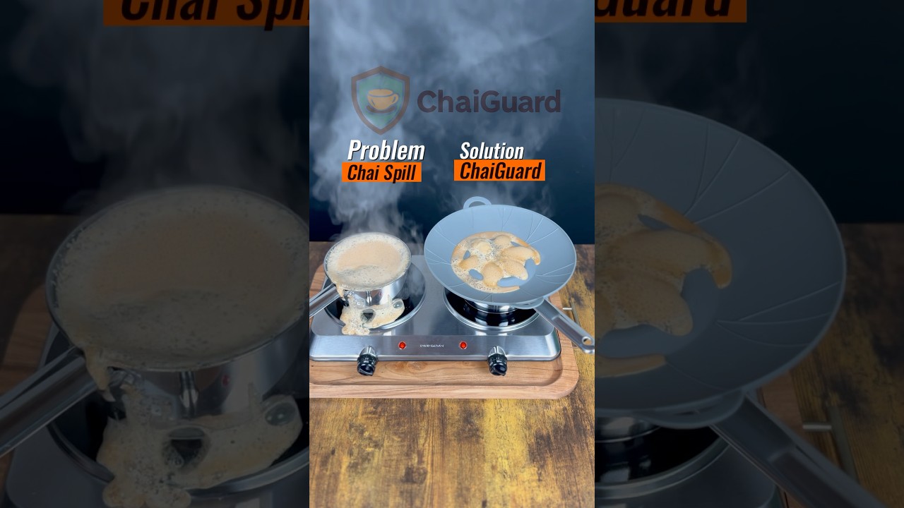 Chai spill test: One overflows, one stays clean – see the magic of ChaiGuard in action!