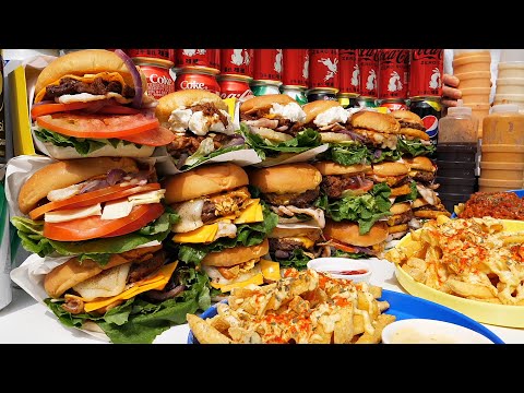 하루 500개 완판! 수제 패티 두께가 미쳤다는? 역대급 육즙폭발 수제 버거집 / homemade bacon cheese burger / korean street food