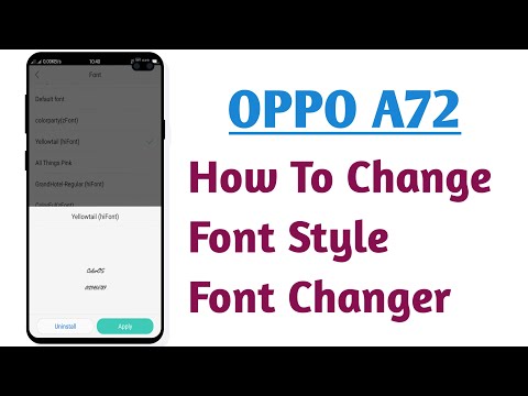 OPPO A72 How To Change Font Style Font Changer