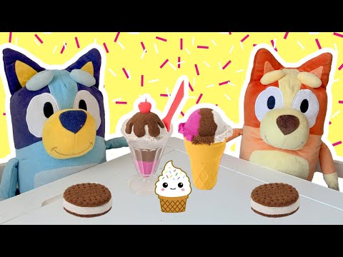 Baby Bluey & Bingo Ice Cream Party Episode! | Toys Pretend Play