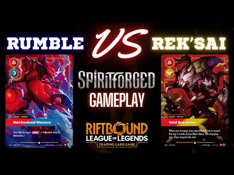 Riftbound Spiritforged Gameplay - Rumble vs Rek'sai