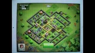 preview picture of video 'Clash of Clans : Barbarian King attacking my village.'