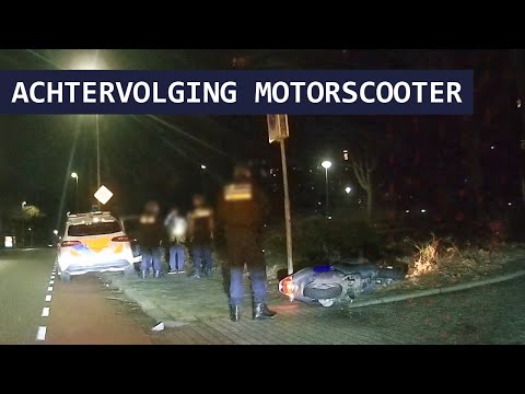 Politie | Valse kentekenplaat | Motorscooter | Achtervolging | Infra