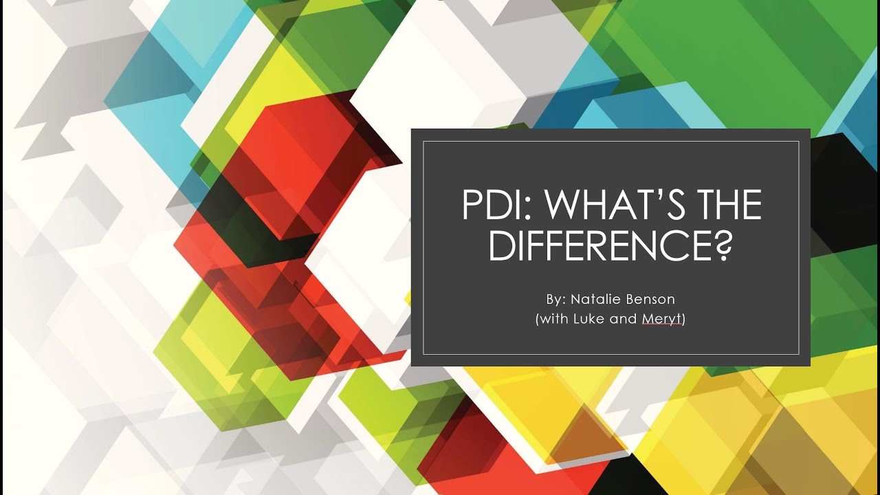 PDI What's the Difference