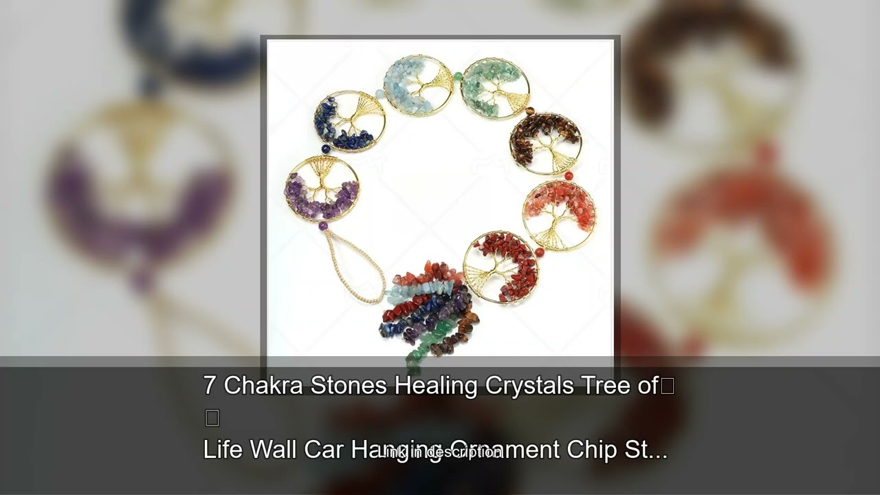 7 Chakra Stones Healing Crystals Tree of Life Wall Car Hanging Ornament Chip Stone Tassels Good