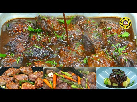 How to Prepare In Restaurant Style Slow Cooked Beef Cheeks in Red Wine Sauce Chef Ramy´s Kitchen