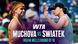 Karolina Muchova vs. Iga Swiatek | 2026 Indian Wells Round of 16 | WTA Match Highlights