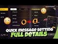Quick Message Setting Free Fire Free Fire Message Setting