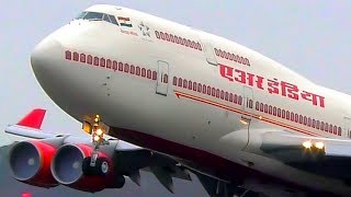 AIR INDIA ONE Boeing 747 Takeoff at Melbourne Airp