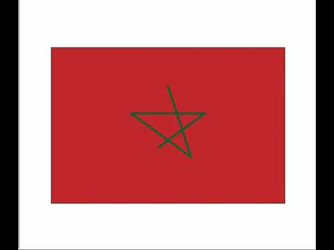 Dessiner le drapeau Marocain avec le module Turtle de Python