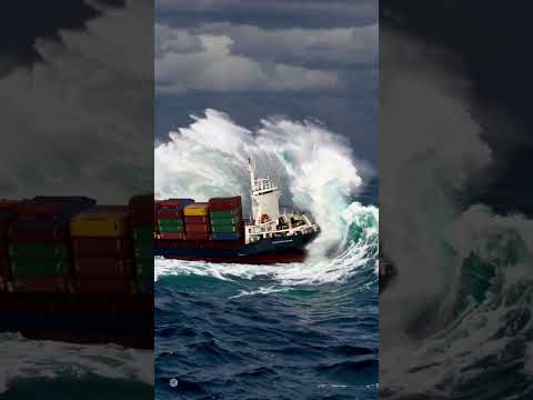 Cargo Ship vs. Monster Wave – Nature’s Ultimate Showdown! 🌊🚢