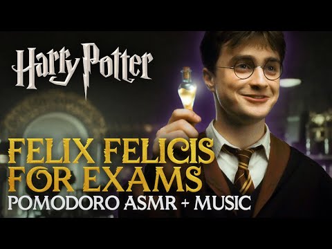 LUCK ISN'T CHANCE, IT'S PREPARATION 😎📚 Exam Study Session, Harry Potter Hogwarts Pomodoro ASMR Timer