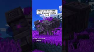 Who wants a new dimension too? 😭 #minecraft #minecraftmemes #bedrock #fyp #mcpe #addon #mod #gaming