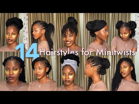 14 WAYS TO STYLE YOUR MINI TWISTS || BEGINNER FRIENDLY TUTORIAL // Elegant & unique hairstyles