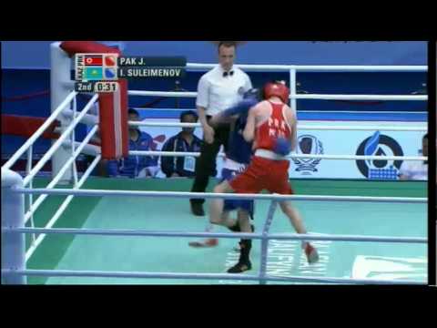 Fly (52kg) SF - Pak (PRK) vs Suleimenov (KAZ) - 2012 AIBA Asian Olympic Qualifying Event