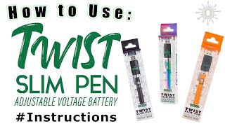 Ooze Slim Pen TWIST Instructions: How to Use Battery 101 (Unboxing/Using Product)