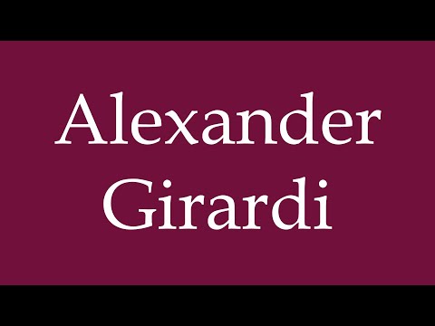 How to Pronounce ''Alexander Girardi'' Correctly in German