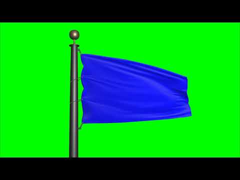 Blue flag - Waving in the wind