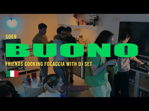 Friends cooking FOCACCIA di RECCO in ITALY with DJ-Set