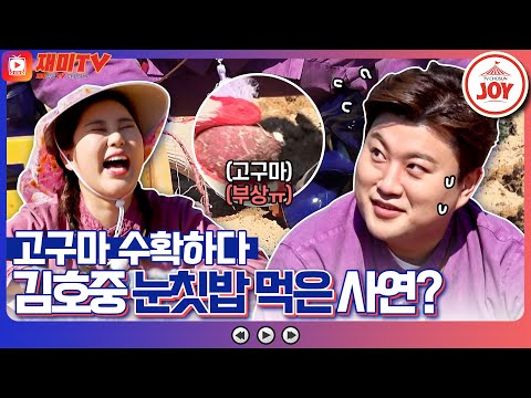 [재미TV]준비된 일꾼 송가인과 생산력 제로 김호중! 김호중의 대환장 여주 고구마 밭 일꾼 적응기! 복덩이들고(221123 방송)