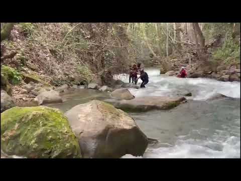 חילוץ ​אדם וכלבו מגדות נחל חצבאני