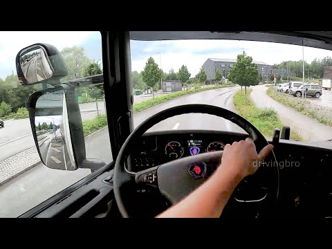 Awesome ETS2 style drive to Norrtälje, Scania G490 Truck + Trailer combination!
