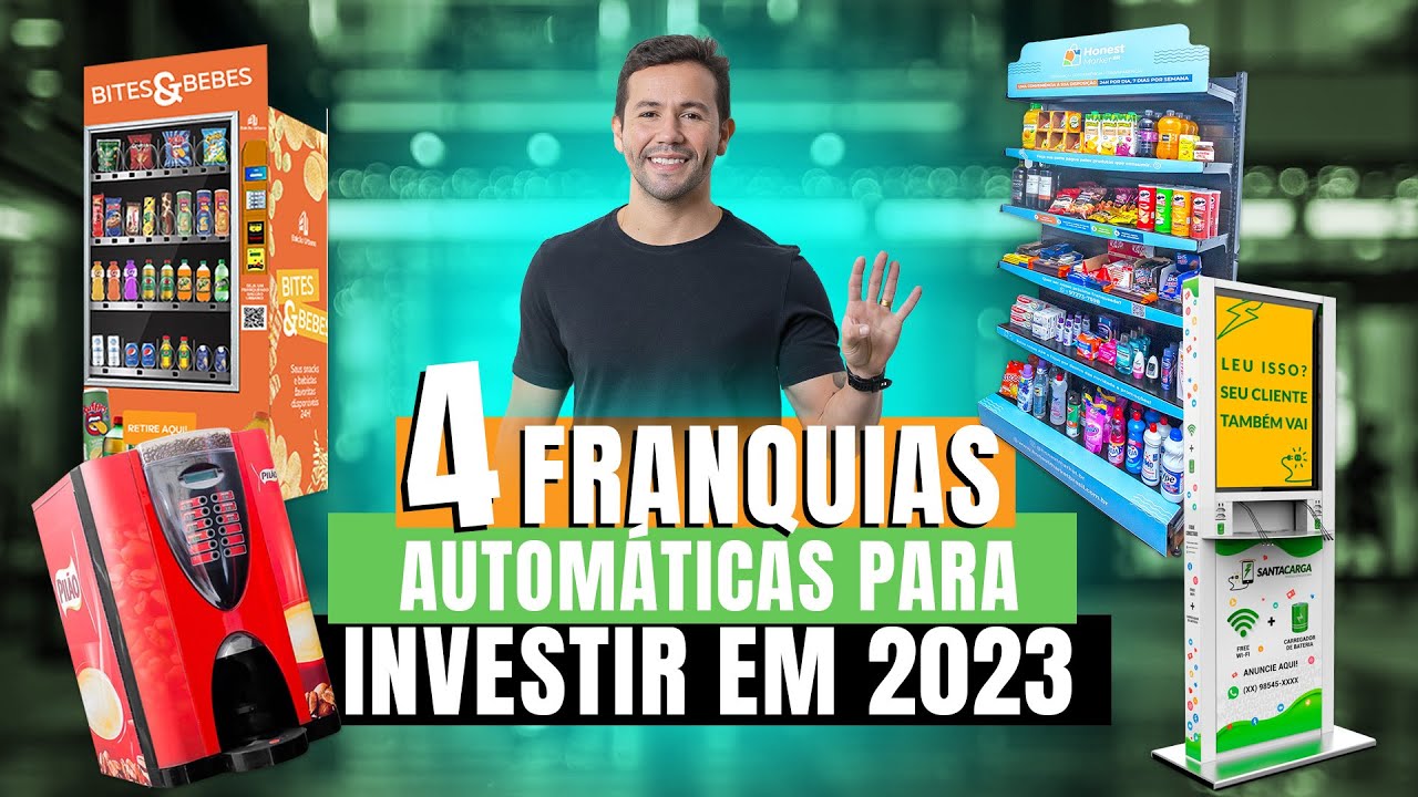 4 FRANQUIAS AUTOMÁTICAS para INVESTIR EM 2023! MELHORES MÁQUINAS  para GANHAR MUITO DINHEIRO💰 !