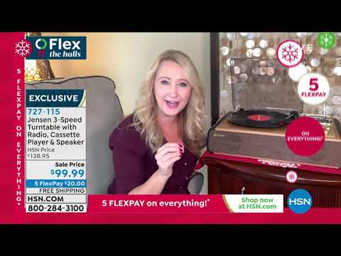 Jensen 3Speed Turntable w/Radio, Cassette Player   Built...