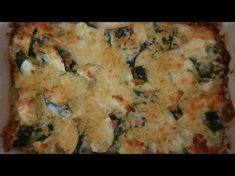 Keto Zucchini Casserole Recipe | Easy Cheesy Low Carb 4 Ingredient Comfort Food Dish