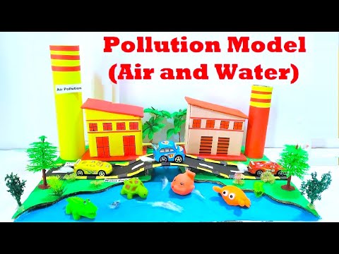 water pollution working model making using cardboard and waste materials diy best out of waste