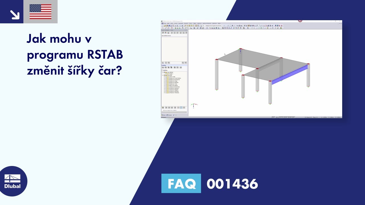 [EN] FAQ 001436 | Jak mohu v programu RSTAB změnit šířky čar?