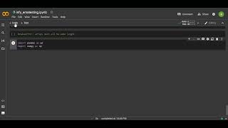 ValueErrorarrays must all be same length Solution