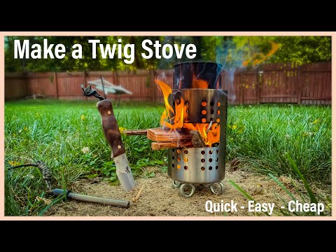 Make a twig wood camping stove. Make a ikea hobo stove.