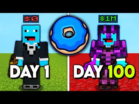 I Survived 100 Days on NEW Donut SMP and became RICH..
