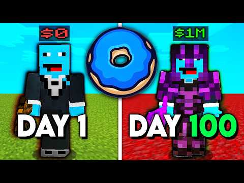 Surviving 100 Days on the NEW Donut SMP...Can I get RICH?