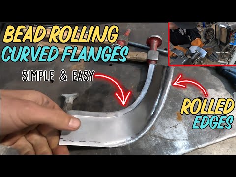 How-To Make a Curved Flange With a Bead Roller Metal Shaping A 1932 Split Grill  Part 2