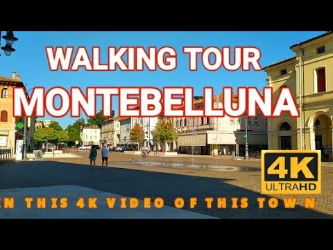 WALKING TOUR IN MONTEBELLUNA - ITALY 4K AUGUST 2021