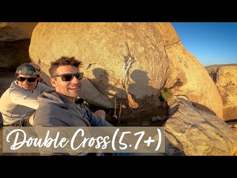 Rock Climbing Double Cross (5.7+) | Joshua Tree National Park