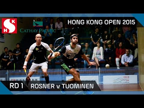 Squash: Hong Kong Open 2015 - Men's Rd 1 Highlights: Rosner v Tuominen