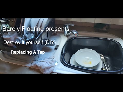 Episode 35 Destroy It Yourself on Narrowboat Laura. Replacing a Leaky Tap
