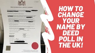 How to get your name legally changed in the UK by deed poll