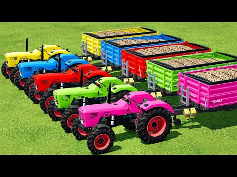 HARVEST, LOAD & TRANSPORT SUGAR BEET WITH DEUTZ MINI TRACTORS - Farming Simulator 22