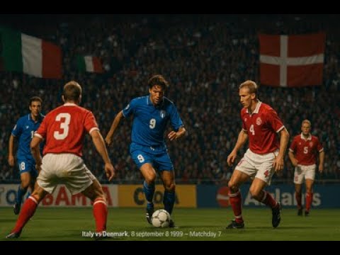 Italy vs Denmark | Full Match | UEFA Euro 2000 Qualifier | Matchday 7 | September 8, 1999