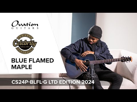 Ovation CS24P-BLFL Celebrity Traditional Plus Mid-depth Lyrachord Body Nato Neck 6-String Acoustic-Electric Guitar w/Gig Bag image 16