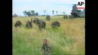 KOSOVO: BRITISH PARATROOPERS ARRIVE IN PRISTINA
