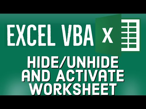 Excel VBA Tutorial for Beginners 29 VBA Hide or Unhide and Activate a Worksheet in MS Excel