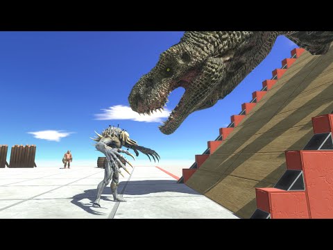 Carnivores Neighbors 3.0 Go Down the Ramp and Attack Scourge - Animal Revolt Battle Simulator