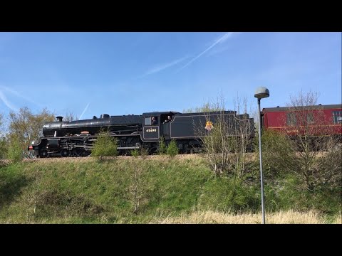 LMS Jubilee 4-6-0 45690 Leander on the Caldervale Line Wednesday 4th May 2016