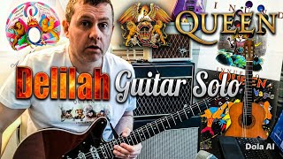 Queen - Delilah - Guitar Solo Tutorial (guitar tab)